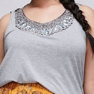 6th & Lane Embellished Necklace Tank Top